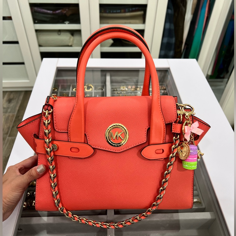 Michael Kors Carmen Medium Belted Satchel NWOT